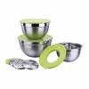 Set of 3 Bowls of XSQUO Stainless Steel with Cutting Accessories